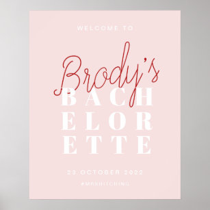 Junggeselinnen-Abschied Welcome Sign - Brody Poster