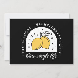 Junggeselinnen-Abschied Zitronenfrucht Thema schwa Einladung