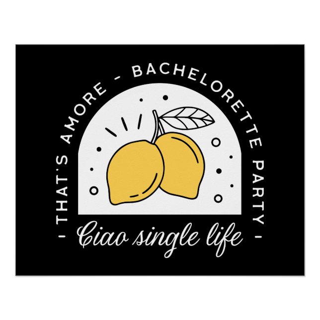 Junggeselinnen-Abschied Zitronenfrucht Thema schwa Poster (Vorderseite)