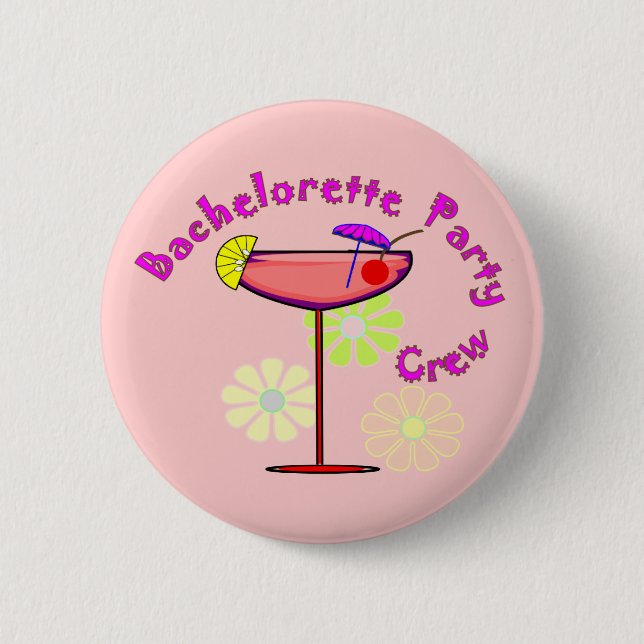 Junggeselinnen-Abschieds-Crew-T - Shirts/Knöpfe Button (Vorderseite)