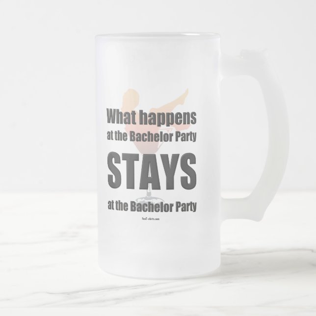 Junggeselle-Party-Bier-Tasse Mattglas Bierglas (Rechts)