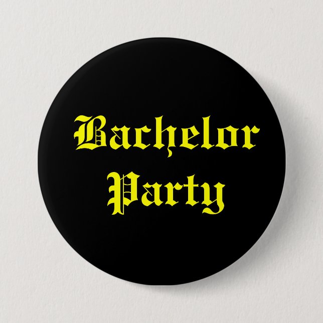 Junggeselle-Party-Knopf Button (Vorderseite)