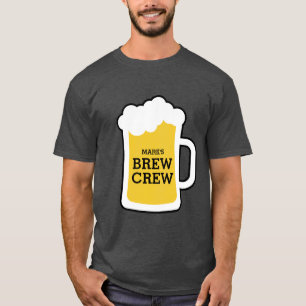 Junggeselle-Party pflegt Brew-Crew T-Shirt