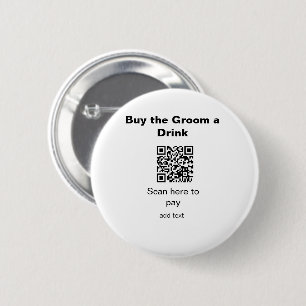Junggeselle QR-Scan, um dem Bräutigam ein Getränk  Button