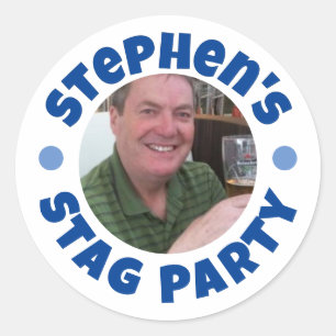 Junggesellen-Abschiedsfoto Runder Aufkleber