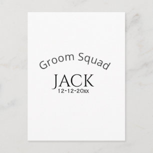 Junggesellen-Team-Name Datum Jahr fett gedruckter  Postkarte