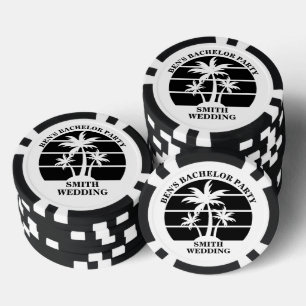 Junggesellenabschied auf der Insel - Individuelle  Pokerchips