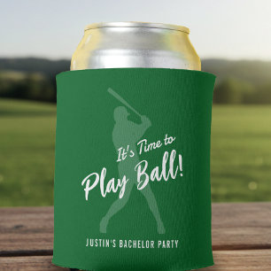 Junggesellenabschied Baseball Es ist Zeit zu spiel Dosenkühler