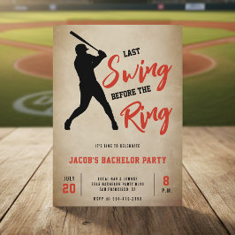 Junggesellenabschied Baseball Letzter Schlag vor d Einladung
