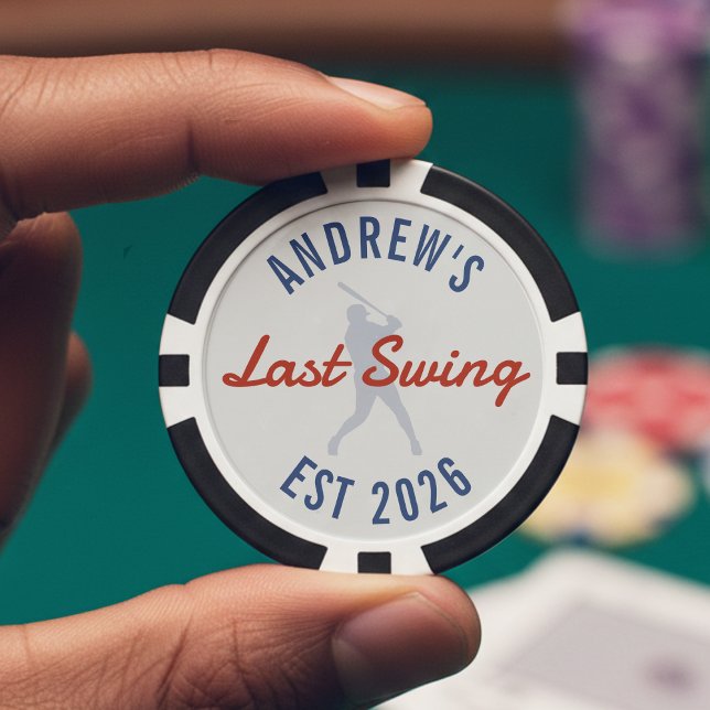 Junggesellenabschied Baseball Letzter Schwung vor  Pokerchips (Von Creator hochgeladen)