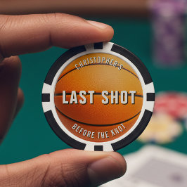 Junggesellenabschied Basketball Letzter Schuss vor Pokerchips