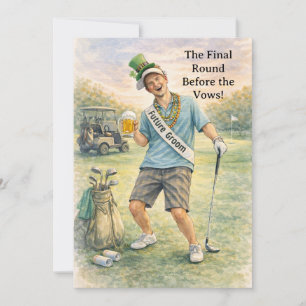Junggesellenabschied beim Golfen Einladung
