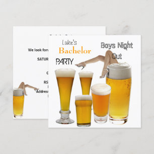 Junggesellenabschied Bier Jungen Nacht Beine Einladung
