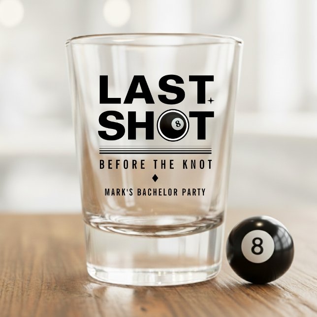 Junggesellenabschied Billard Letzter Schuss Pool 8 Schnapsglas (Von Creator hochgeladen)
