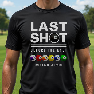 Junggesellenabschied Billard Letzter Schuss Poolbi T-Shirt