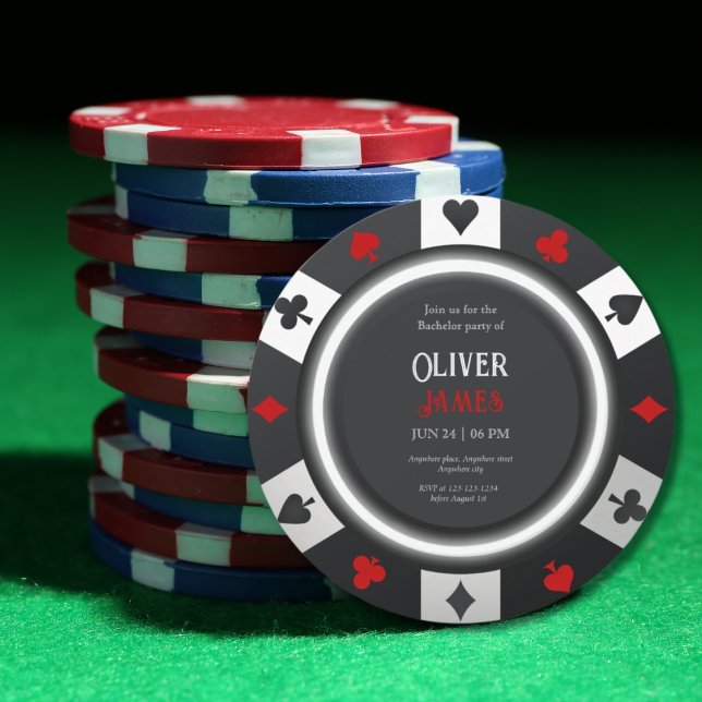 Junggesellenabschied Casino Las Vegas Poker Chip Einladung (Von Creator hochgeladen)