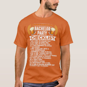 Junggesellenabschied-Checkliste Hochzeit Trauzeuge T-Shirt