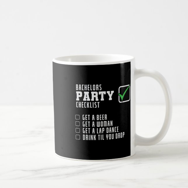 Junggesellenabschied-Checkliste  Kaffeetasse (Rechts)