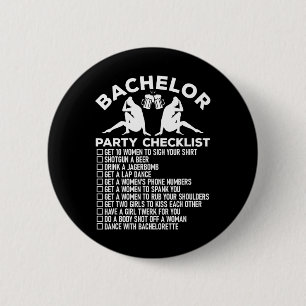 Junggesellenabschied-Checkliste Lustige Trauzeugen Button