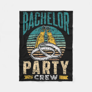 Junggesellenabschied Crew Bräutigam Braut Team  Fleecedecke