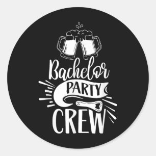 Junggesellenabschied Crew Team Bräutigam Braut Runder Aufkleber