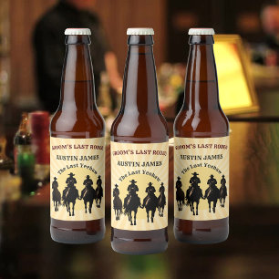 Junggesellenabschied des Bräutigams Letzte Rodeo C Bierflaschenetikett