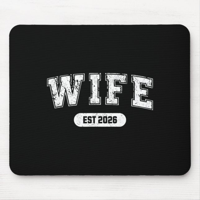 Junggesellenabschied Ehefrau und Ehemann Est 2026 Mousepad (Vorne)