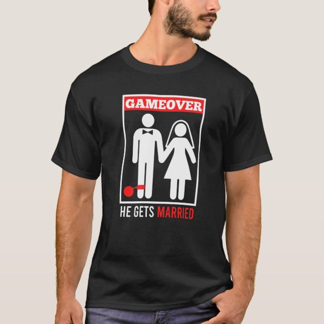 Junggesellenabschied Ehemann Bräutigam T-Shirt (Vorderseite)