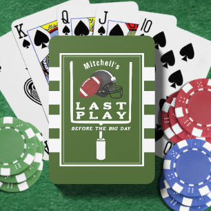 Junggesellenabschied Fußball Letzter Spielzug vor  Spielkarten