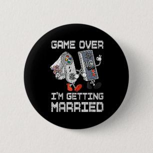 Junggesellenabschied Game over Heirat Gamer Button