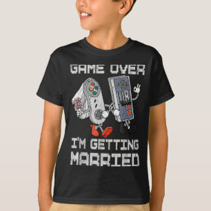 Junggesellenabschied Game over Heirat Gamer T-Shirt