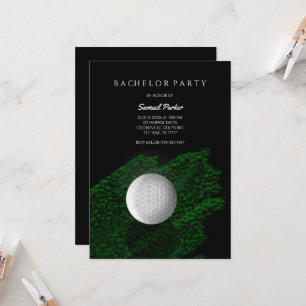 Junggesellenabschied Golf Grün - Golfball - Golfer Einladung