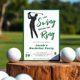 Junggesellenabschied Golf Letzter Schlag vor dem R Einladung