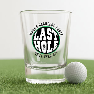 Junggesellenabschied Golf Letztes Loch, das er je Schnapsglas