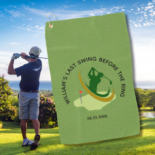 Junggesellenabschied Golfer Name Letzter Schwung Golfhandtuch