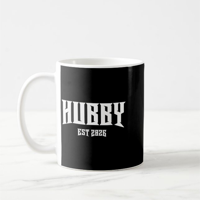 Junggesellenabschied Grunge Rock Ehemann Est 2026 Kaffeetasse (Links)