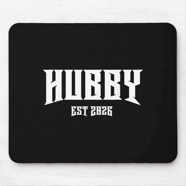 Junggesellenabschied Grunge Rock Ehemann Est 2026 Mousepad (Vorne)