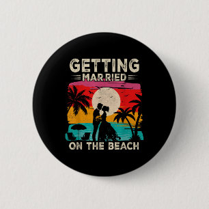 Junggesellenabschied Heirat auf dem Strand Braut  Button