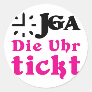 junggesellenabschied / hochzeit runder aufkleber
