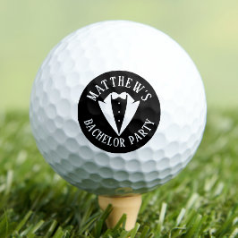 Junggesellenabschied in Schwarz-Weiß Golfball