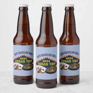Junggesellenabschied Las Vegas Trip Casino individ Bierflaschenetikett