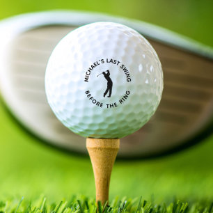 Junggesellenabschied Letzter Schwung Vor Dem Ring Golfball