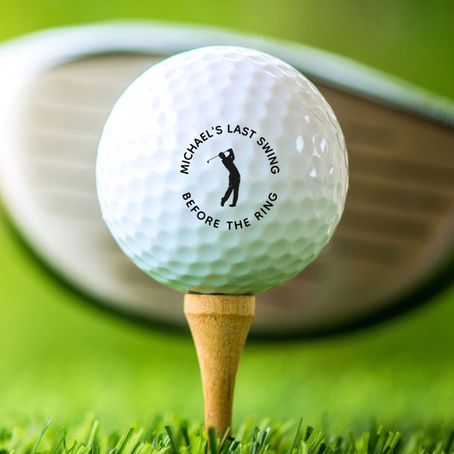 Junggesellenabschied Letzter Schwung Vor Dem Ring  Golfball ( Bachelor Party Last Swing Before The Ring Golf Balls)