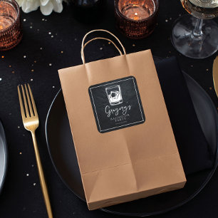 Junggesellenabschied modern stylish quadratischer aufkleber