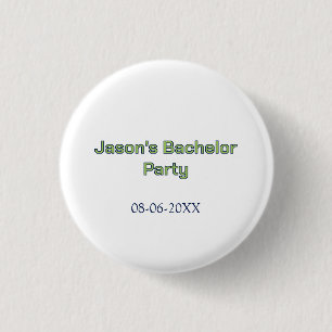 Junggesellenabschied Name Datum einfach minimal Tr Button