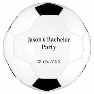 Junggesellenabschied Name Datum einfach minimal Tr Fußball