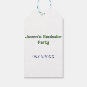 Junggesellenabschied Name Datum einfach minimal Tr Geschenkanhänger