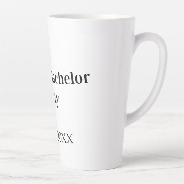 Junggesellenabschied Name Datum einfach minimal Tr Milchtasse (Rechts)