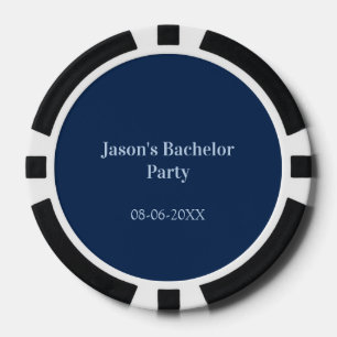 Junggesellenabschied Name Datum einfach minimal Tr Pokerchips