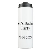 Junggesellenabschied Name Datum einfach minimal Tr